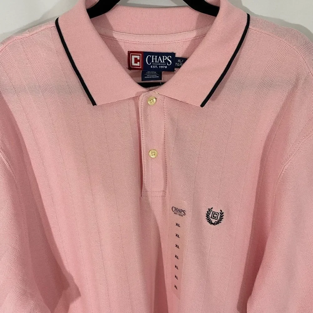 NWT Chaps Pink Polo Shirt - Picture 1 of 4